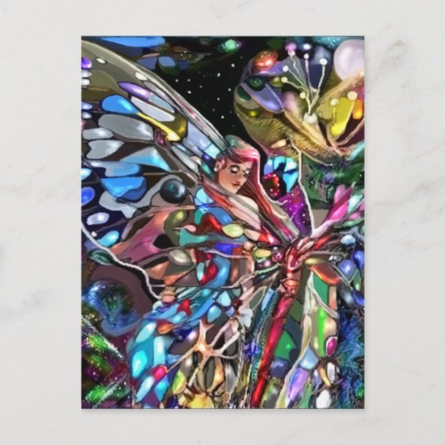 Cartão Postal Atrás da Ala de uma Borboleta (Frente)