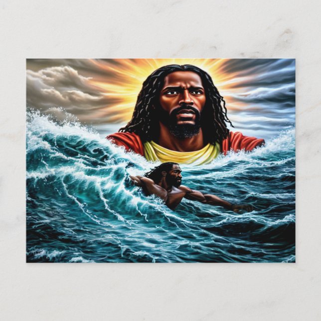 Cartão Postal Através do Cartão-Postal de Águas Perturbadas (Frente)