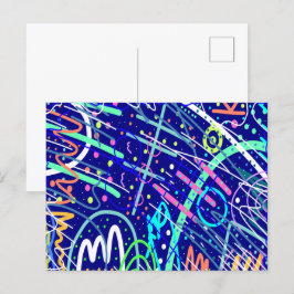 Cartão Postal Através do Céu Noturno