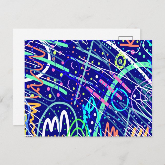 Cartão Postal Através do Céu Noturno (Frente/Verso)