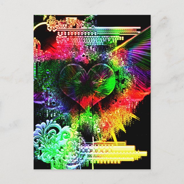 Cartão Postal Através Do Coração 5 (Frente)