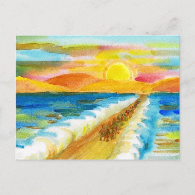 Cartão Postal Atravessando o Mar Vermelho (Frente)