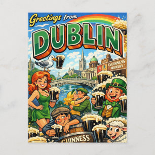 Cartão postal atrevido clássico de Dublin
