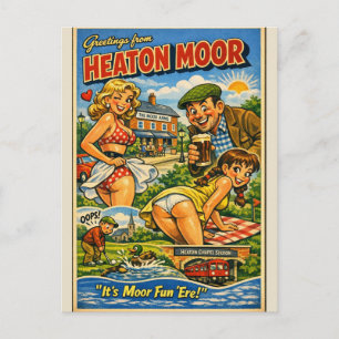 Cartão postal atrevido clássico de Heaton Moor