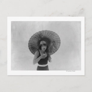 Cartão Postal Atriz Betty Compson comendo Sorvete