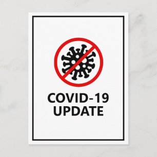Cartão Postal Atualização de Cancelamento do Corona Virus Covid1