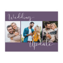 Atualização de casamento 3 Adiamento de foto roxa