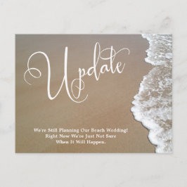 Cartão Postal Atualização de Casamento de Praia Adiada para Arei