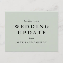 Cartão Postal Atualização de casamento muda a data verde