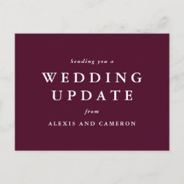 Cartão Postal Atualização de casamento muda o marco de data