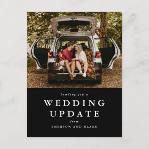 Cartão Postal Atualização do casamento mudar a data foto preta
