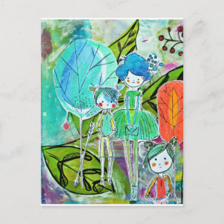 Cartão Postal Au jardin