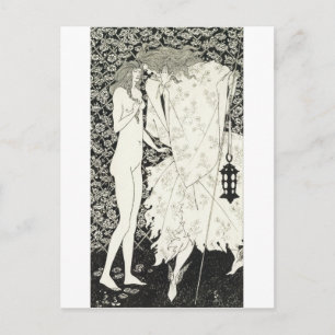 Cartão Postal Aubrey Beardsley - O Misterioso Jardim de Rosa