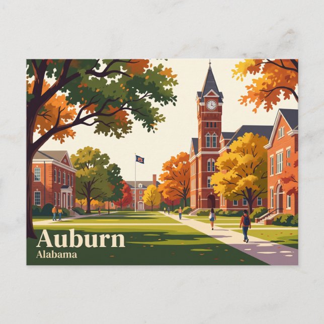 Cartão Postal Auburn Alabama (Frente)