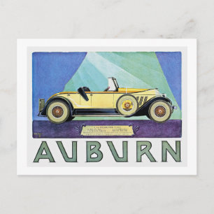 Cartão Postal Auburn Vintage Auto Advertisement