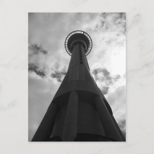 Cartão Postal Auckland NZ Sky BW