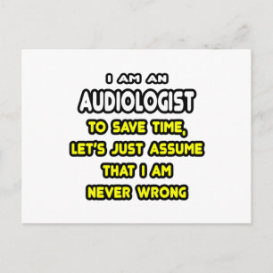 Cartão Postal Audiologista Engraçado T-Shirts e presentes