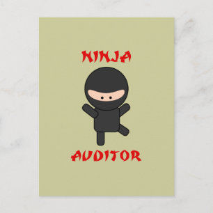 Cartão Postal auditor ninja