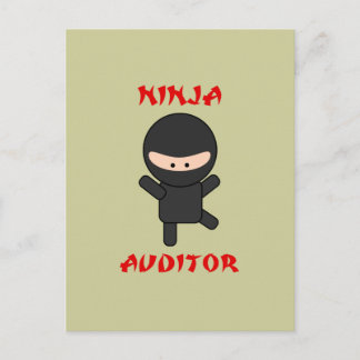 Cartão Postal auditor ninja