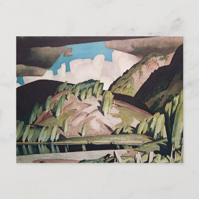 Cartão Postal August Algonquin Park Painting de A J Casson (Frente)
