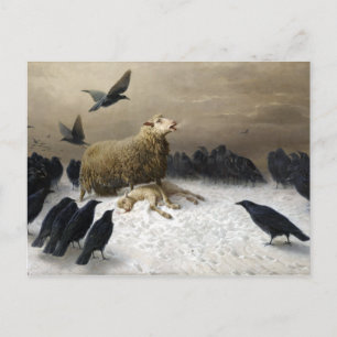 Cartão Postal August Friedrich Albrecht Schenck Anguish