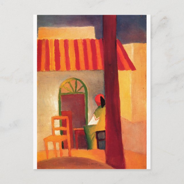 Cartão Postal August Macke - Café Turco 1914 Türkisches Café (Frente)