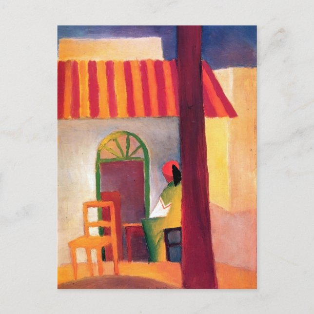 Cartão Postal August Macke - café turco mim (Frente)