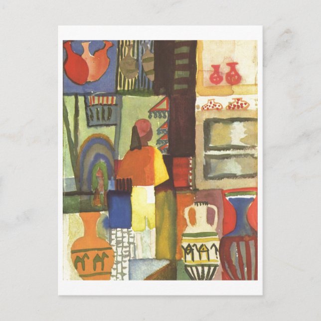 Cartão Postal August Macke - Dealer with Jugs 1914 Jug Vendor (Frente)