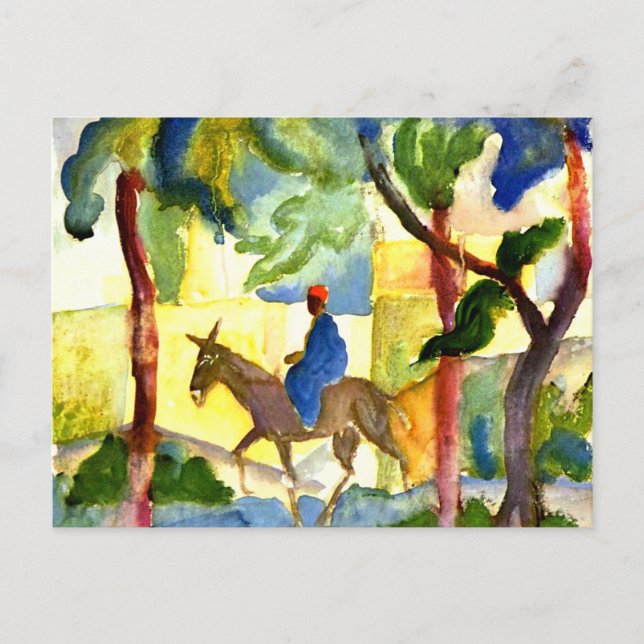 Cartão Postal August Macke - Donkey Ride (Frente)