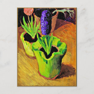 Cartão Postal August Macke floral painting, Hyazinthen