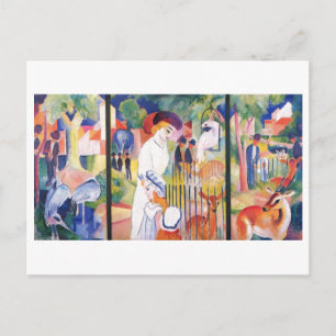 Cartão Postal August Macke - Grande Tríptico do Jardim do Zoológ
