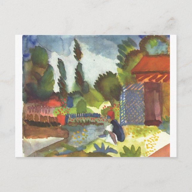 Cartão Postal August Macke - Islândia Shank com árabe 1914 (Frente)