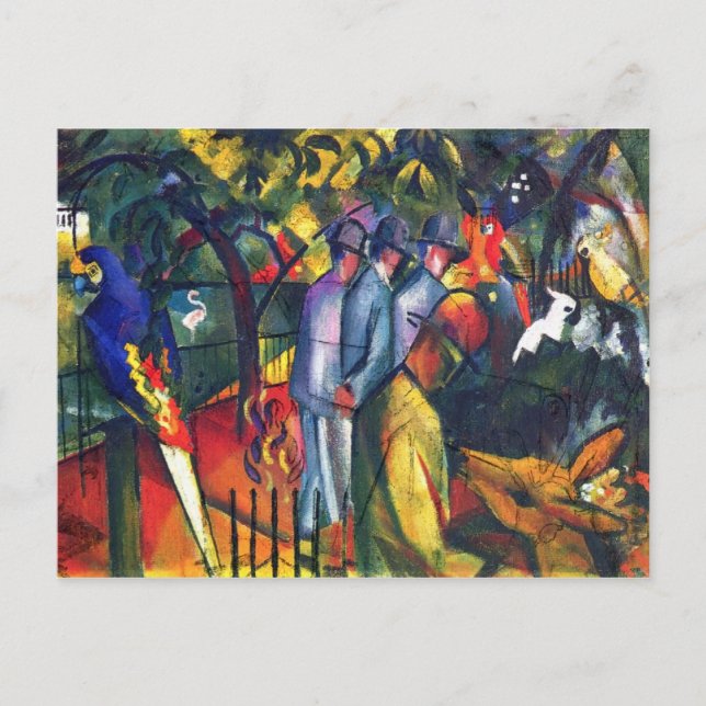 Cartão Postal August Macke - Jardim Zoológico I (Frente)
