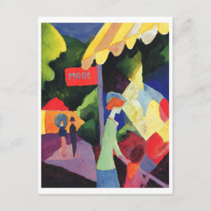 Cartão Postal August Macke - Modefenster 1913 aquarela