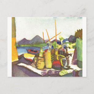 Cartão Postal August Macke - Paisagem com Hammamet 1914