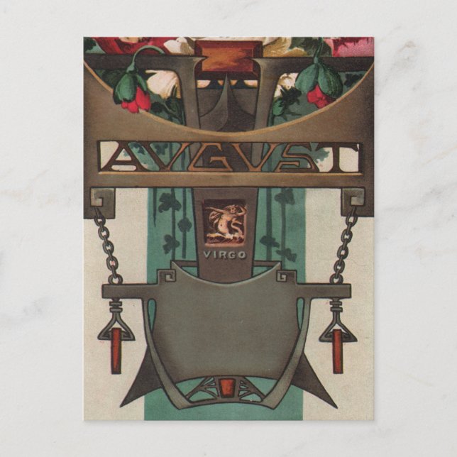 Cartão Postal August - Virgo (Frente)