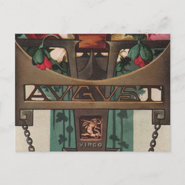 Cartão Postal August - Virgo (Frente)