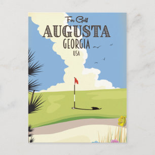 Cartão Postal Augusta Georgia Golf Poster