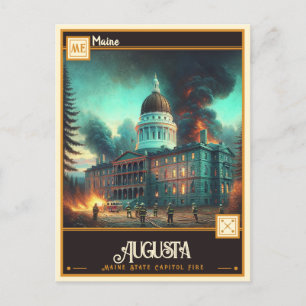 Cartão Postal Augusta, Maine   Vintage