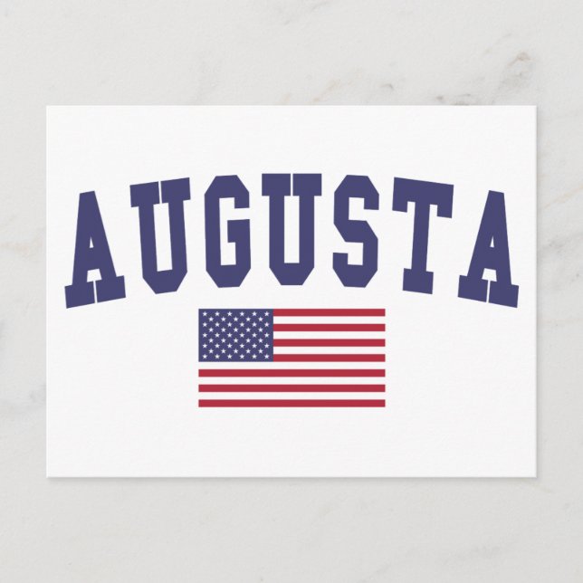 Cartão Postal Augusta US Flag (Frente)