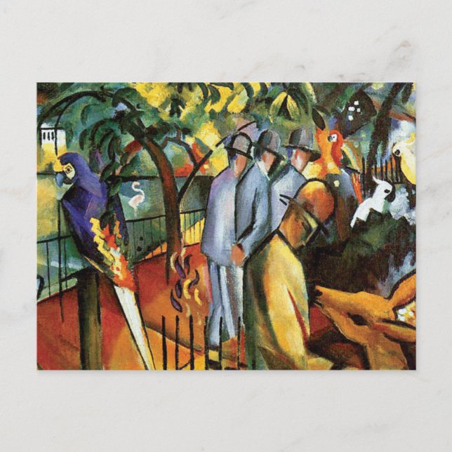 Cartão Postal Auguste Macke - Amante de os animais do Jardim Zoo (Frente)