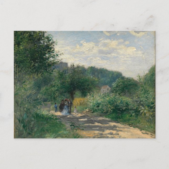 Cartão Postal Auguste Renoir A Road em Louveciennes (Frente)