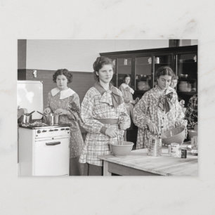 Cartão Postal Aula de Culinária, 1935