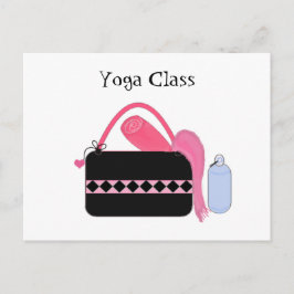 Cartão Postal Aula de Yoga com Equipamento de Yoga