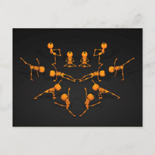Cartão Postal Aula de Yoga de Halloween