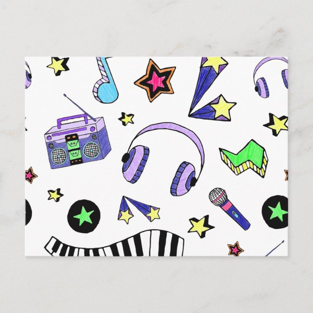 Cartão Postal Aumente a música (Frente)