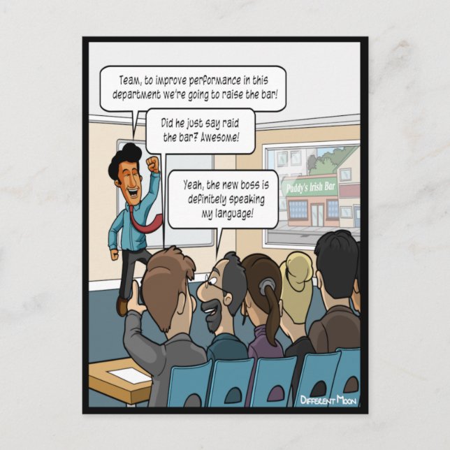 Cartão Postal Aumente o Cartão-postal engraçado do Bar (Frente)