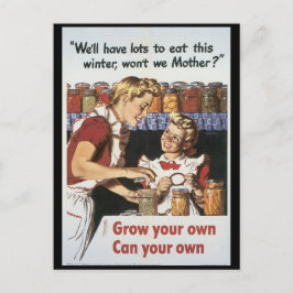 Cartão Postal Aumente sua Comida na 2ª Guerra Mundial
