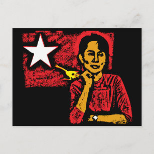 Cartão Postal Aung San Suu Kyi