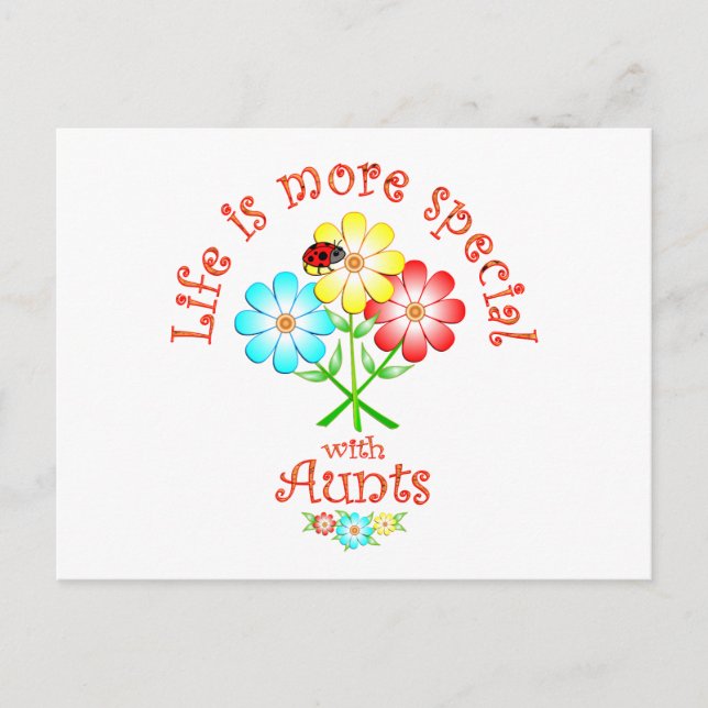 Cartão Postal Aunts are Special (Frente)